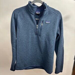 Men’s Patagonia Blue better sweater 1/4 zip size M